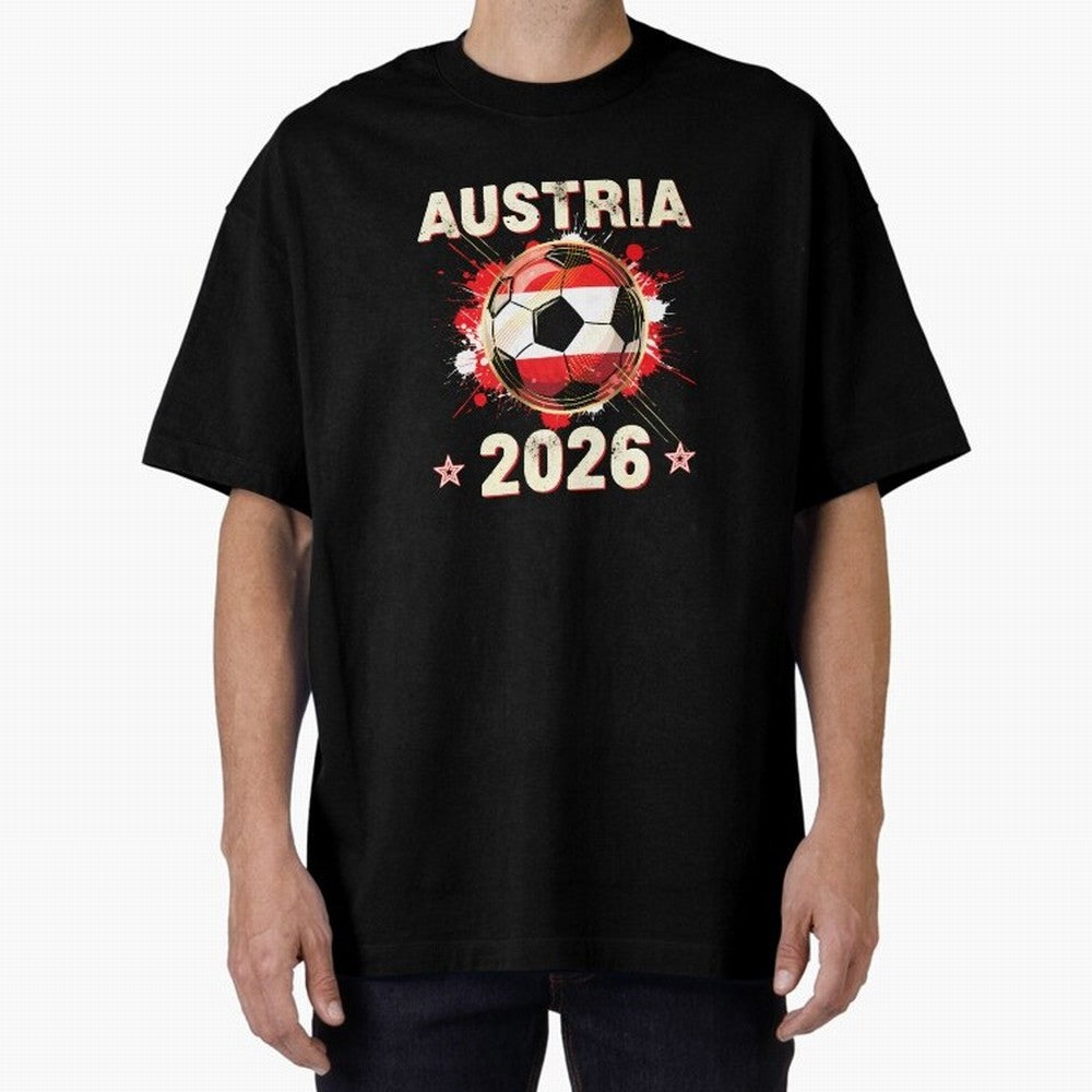 World Cup 2026 Austria Soccer Ball North America - Austrian Fan Gift T-Shirt_85028223 Classic T-Shirt Relive Legendary Nights from FIFA World Cup 2026 Group Stage Spirit, Driven by France, Neymar, Haaland and Cristiano Ronaldo, Football Festival