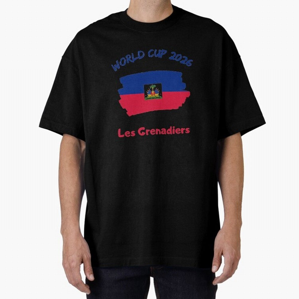 Haiti Football Fan Haitian Soccer Supporter National Team Pride Caribbean 2026 T-Shirt_90544900 Classic T-Shirt Show Fan Pride Across FIFA World Cup 2026 USA Canada Mexico Celebrating Messi, Neymar and Mbappe, Argentina, France and Brazil Energy,