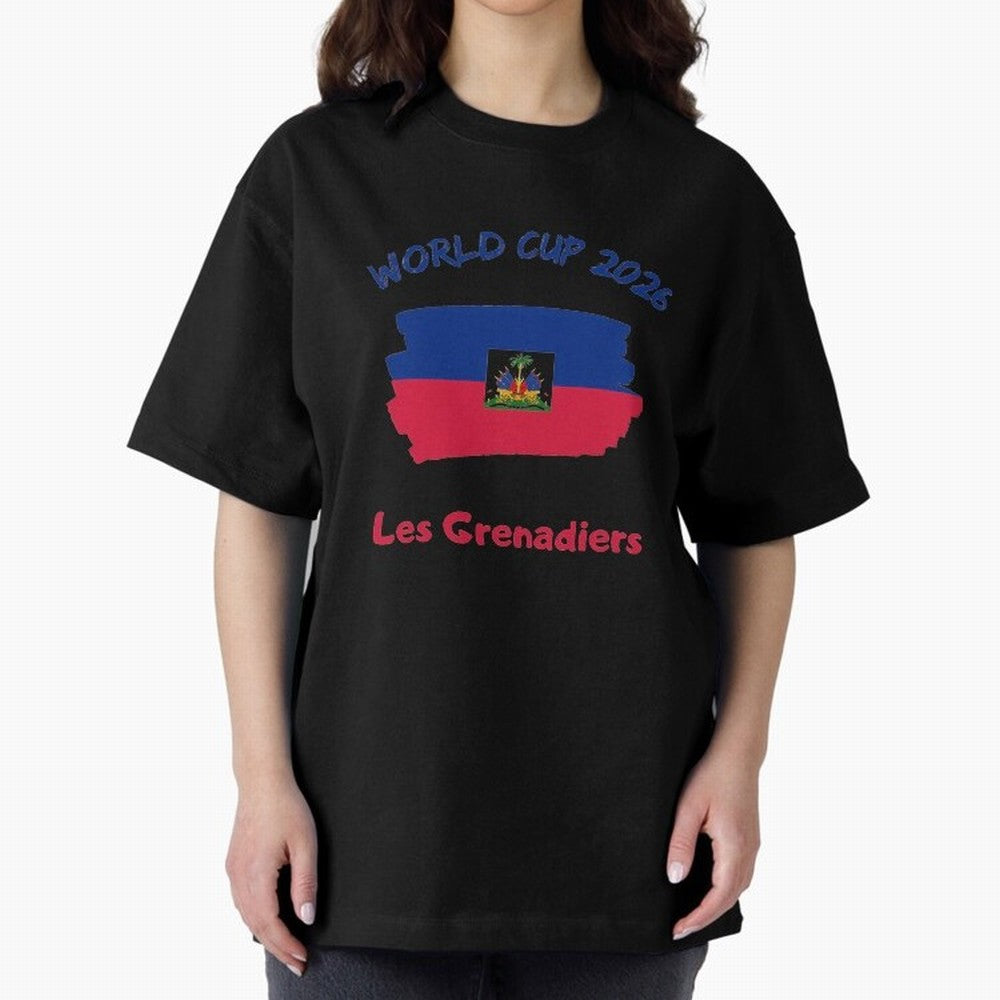 Haiti Football Fan Haitian Soccer Supporter National Team Pride Caribbean 2026 T-Shirt_90544900 Classic T-Shirt Show Fan Pride Across FIFA World Cup 2026 USA Canada Mexico Celebrating Messi, Neymar and Mbappe, Argentina, France and Brazil Energy,