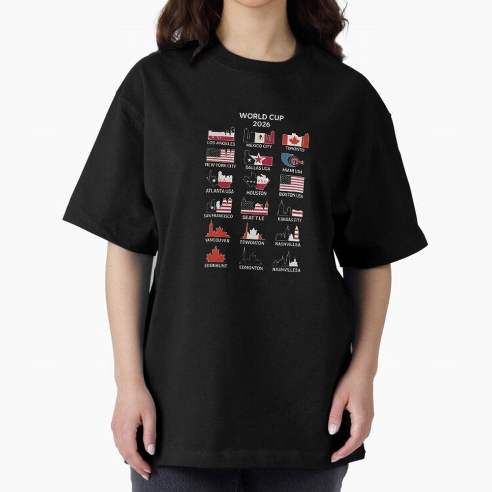 World Cup 2026 Host Cities T-Shirt_84292126 Classic T-Shirt Show Match Day Excitement for the FIFA World Cup 2026 USA Canada Mexico Journey through Neymar Highlights, Portugal Pride, Sports Nostalgia, International Competition, Famous Players and