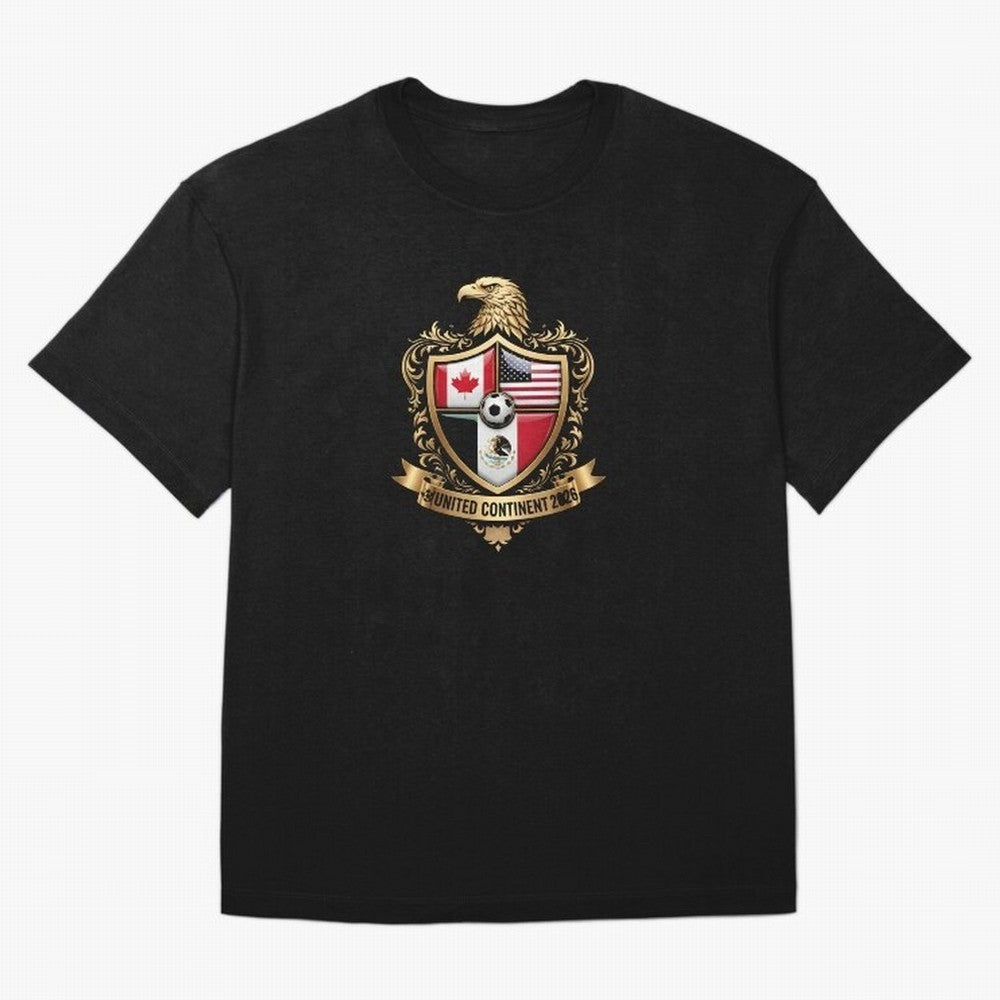 Golden Continental Eagle Soccer World Cup Crest 2026 T-Shirt_83050983 Classic T-Shirt Celebrate Fan Favorites in Global Football Passion for FIFA World Cup 2026 Group Stage, Inspired by CR7 and Messi, England, Match Day Excitement, Supporter