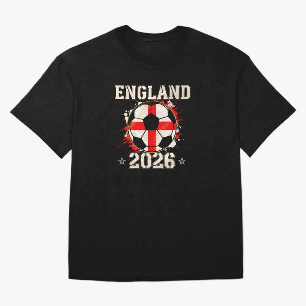 Front Print England Soccer World Cup 2026 - English Fan Gift T-Shirt_84562392 Classic T-Shirt Follow the Final Road of Match Day Hype around FIFA World Cup 2026 Group Stage, CR7, Argentina and Brazil, Supporter Pride, Iconic Celebrations, Legendary