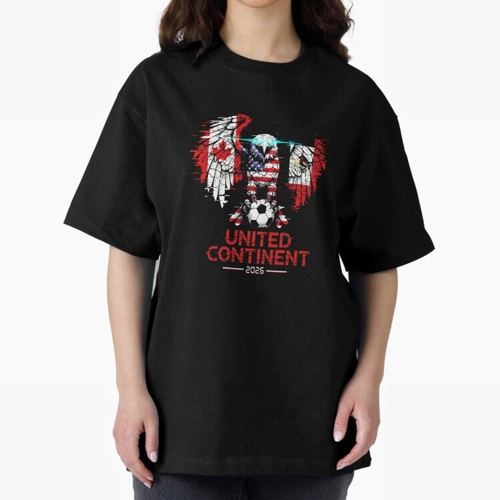 Glitched North America Eagle World Cup Soccer 2026 T-Shirt_83958408 Classic T-Shirt Keep Football History Alive during Match Day Hype around FIFA World Cup 2026 Group Stage, Neymar, Brazil, Portugal and Argentina, Football Festival Excitement,