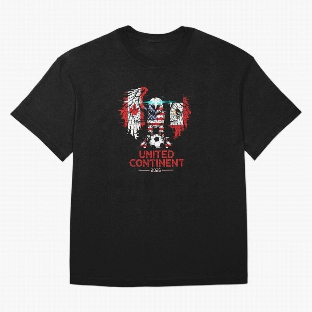 Glitched North America Eagle World Cup Soccer 2026 T-Shirt_83958408 Classic T-Shirt Keep Football History Alive during Match Day Hype around FIFA World Cup 2026 Group Stage, Neymar, Brazil, Portugal and Argentina, Football Festival Excitement,