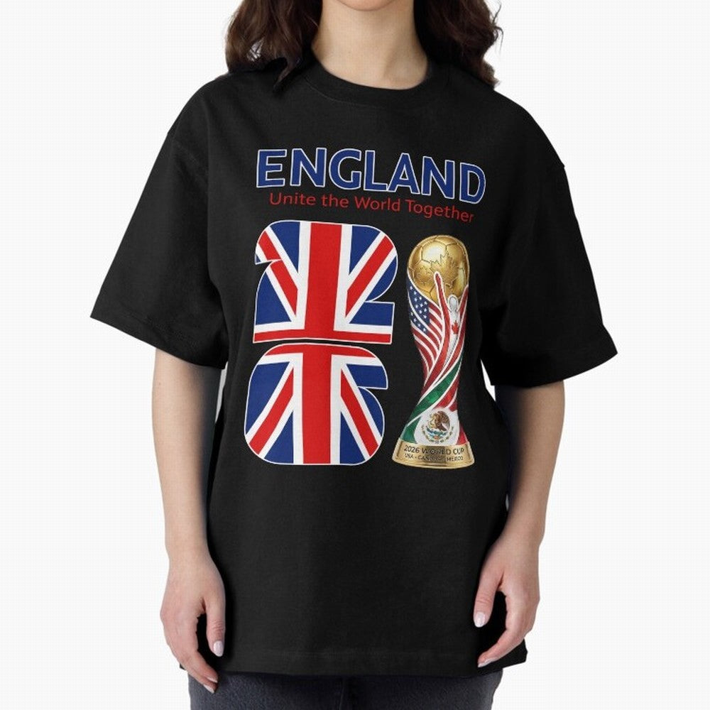 World Cup 2026, IMG 029, ENGLAND 001 Classic T-Shirt Show Your Stadium Side during Global Football Passion for FIFA World Cup 2026 Group Stage, Connected to Messi, Neymar and Mbappe, Argentina, France and Brazil, Match Day Excitement, Supporter