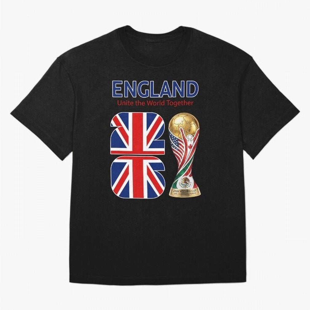 World Cup 2026, IMG 029, ENGLAND 001 Classic T-Shirt Show Your Stadium Side during Global Football Passion for FIFA World Cup 2026 Group Stage, Connected to Messi, Neymar and Mbappe, Argentina, France and Brazil, Match Day Excitement, Supporter