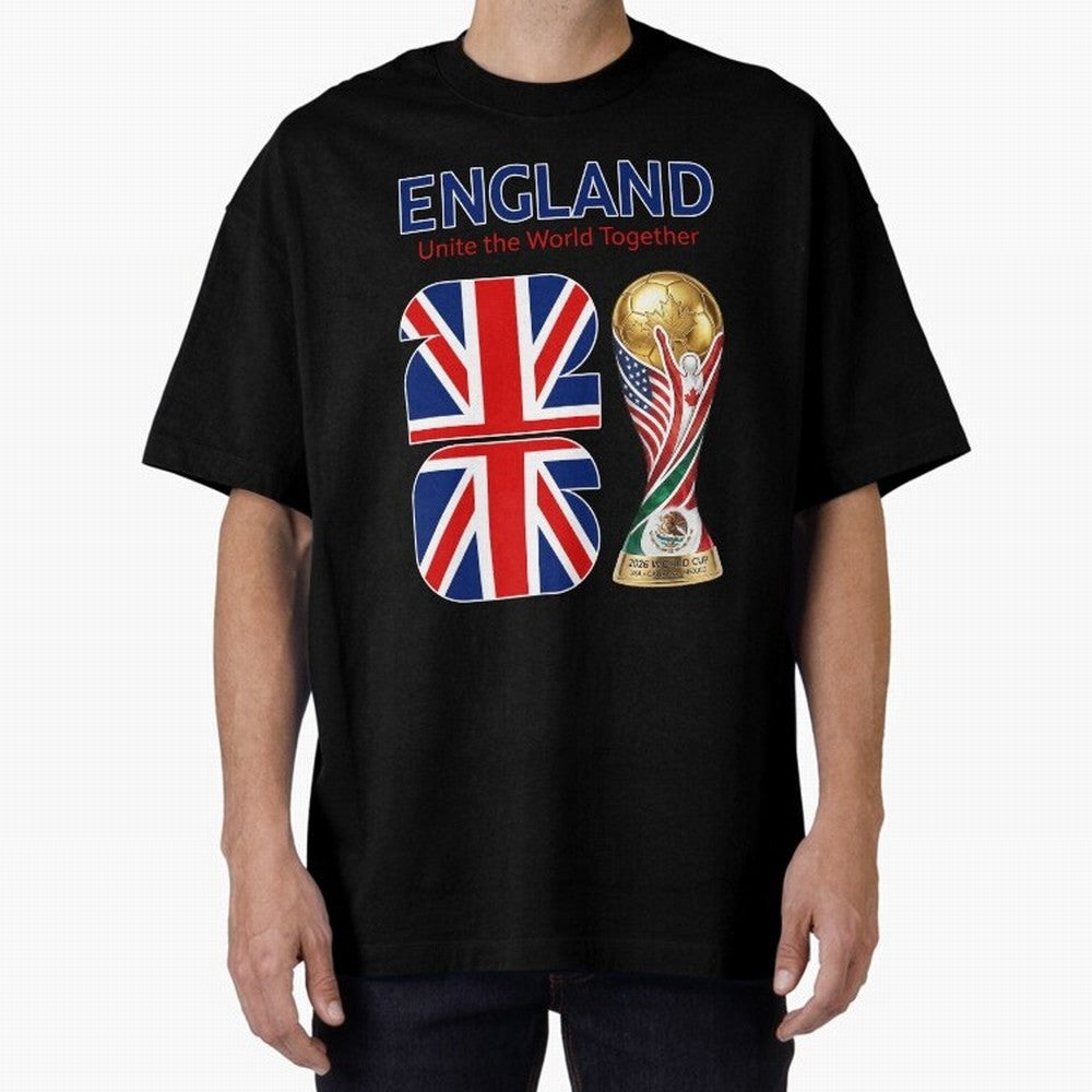 World Cup 2026, IMG 029, ENGLAND 001 Classic T-Shirt Show Your Stadium Side during Global Football Passion for FIFA World Cup 2026 Group Stage, Connected to Messi, Neymar and Mbappe, Argentina, France and Brazil, Match Day Excitement, Supporter