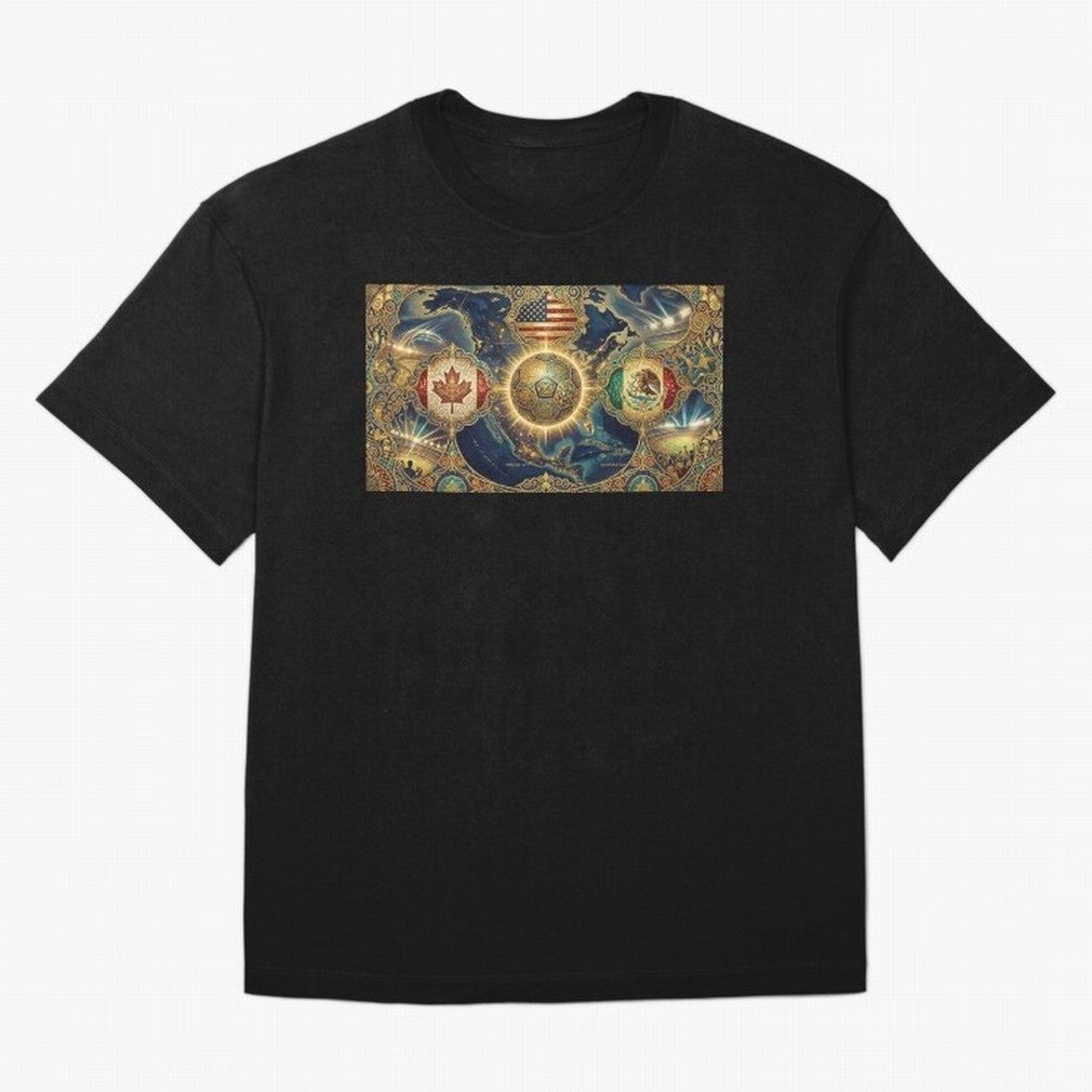 World Cup 2026 Hosts Illustrated Classic T-Shirt Make the Season About FIFA World Cup 2026 USA Canada Mexico for Fans of Messi and Portugal, Spain and Germany, Bringing Worldwide Fan Energy, Dramatic Goals, Stadium Lights and Championship