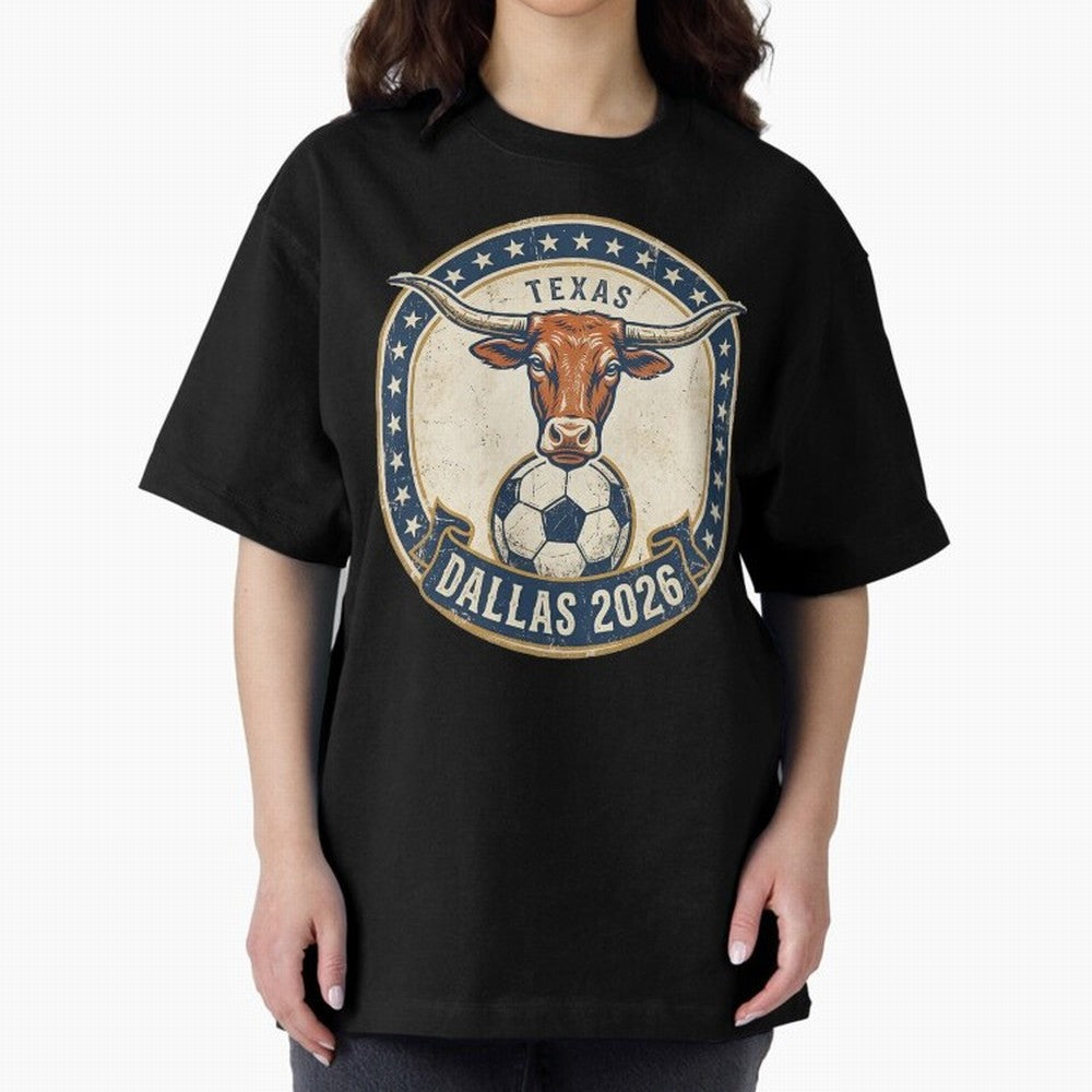 Dallas Texas 2026 World Cup Host City Vintage Football Badge Classic T-Shirt Turn Up for FIFA World Cup 2026 Group Stage Made for CR7, Argentina, France and Brazil Energy, Soccer Culture, Superstar Moments, National Team Dreams and Competitive