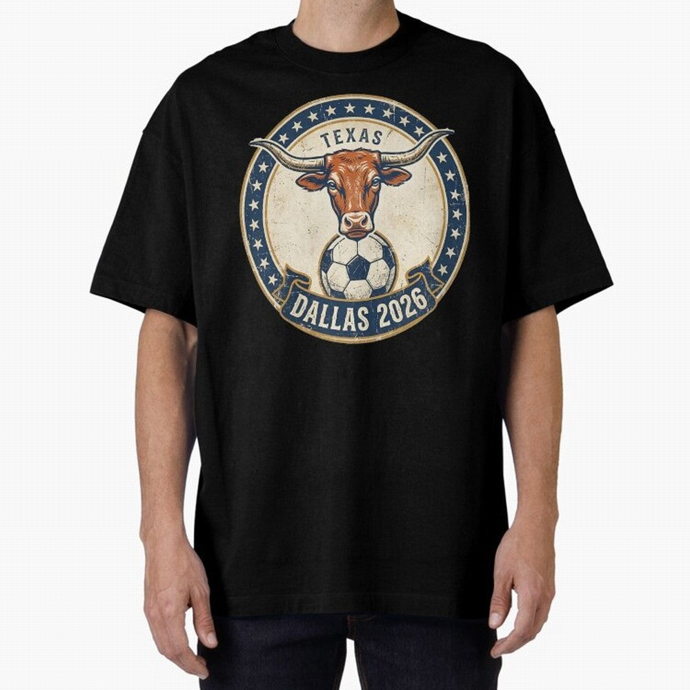 Dallas Texas 2026 World Cup Host City Vintage Football Badge Classic T-Shirt Turn Up for FIFA World Cup 2026 Group Stage Made for CR7, Argentina, France and Brazil Energy, Soccer Culture, Superstar Moments, National Team Dreams and Competitive