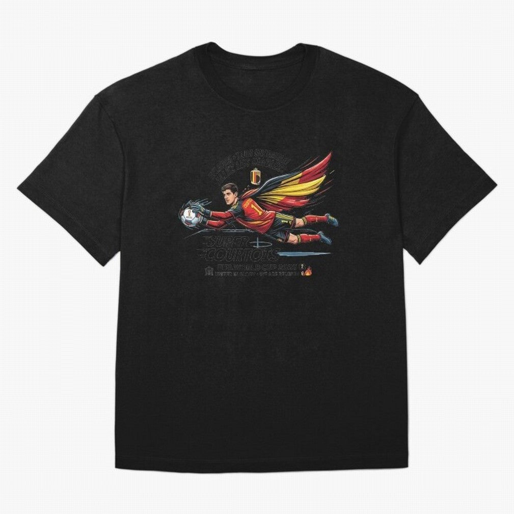 Thibaut Courtois Fan Art Classic T-Shirt Honor the Beautiful Game during the FIFA World Cup 2026 USA Canada Mexico Journey through Haaland and Mbappe Highlights, Spain Pride, Global Supporter Spirit, Legendary Goals, National Colors and Tournament