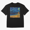 Golden Miami Starry Night Beach Soccer Fine Art Print Impasto Oil Painting Classic T-Shirt Keep Football History Alive during Match Day Hype around FIFA World Cup 2026 USA Canada Mexico, CR7 and Messi, Spain and Netherlands, Football History, Final