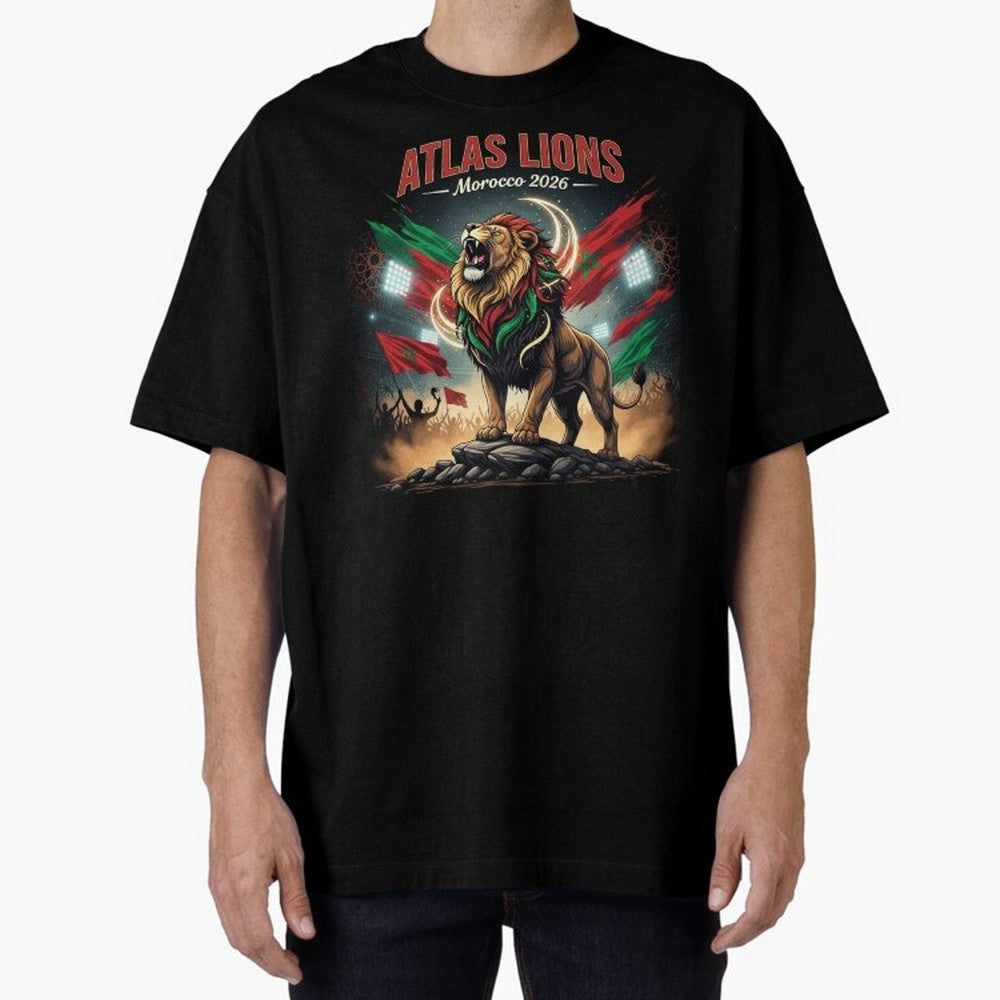 Atlas Lions - Morocco Football Team ready for the World Cup Classic T-Shirt Remember Iconic Moments from FIFA World Cup 2026 for Fans of Haaland and Mbappe and Spain, Bringing Classic Soccer Heritage, Championship Pressure, Fan Loyalty and