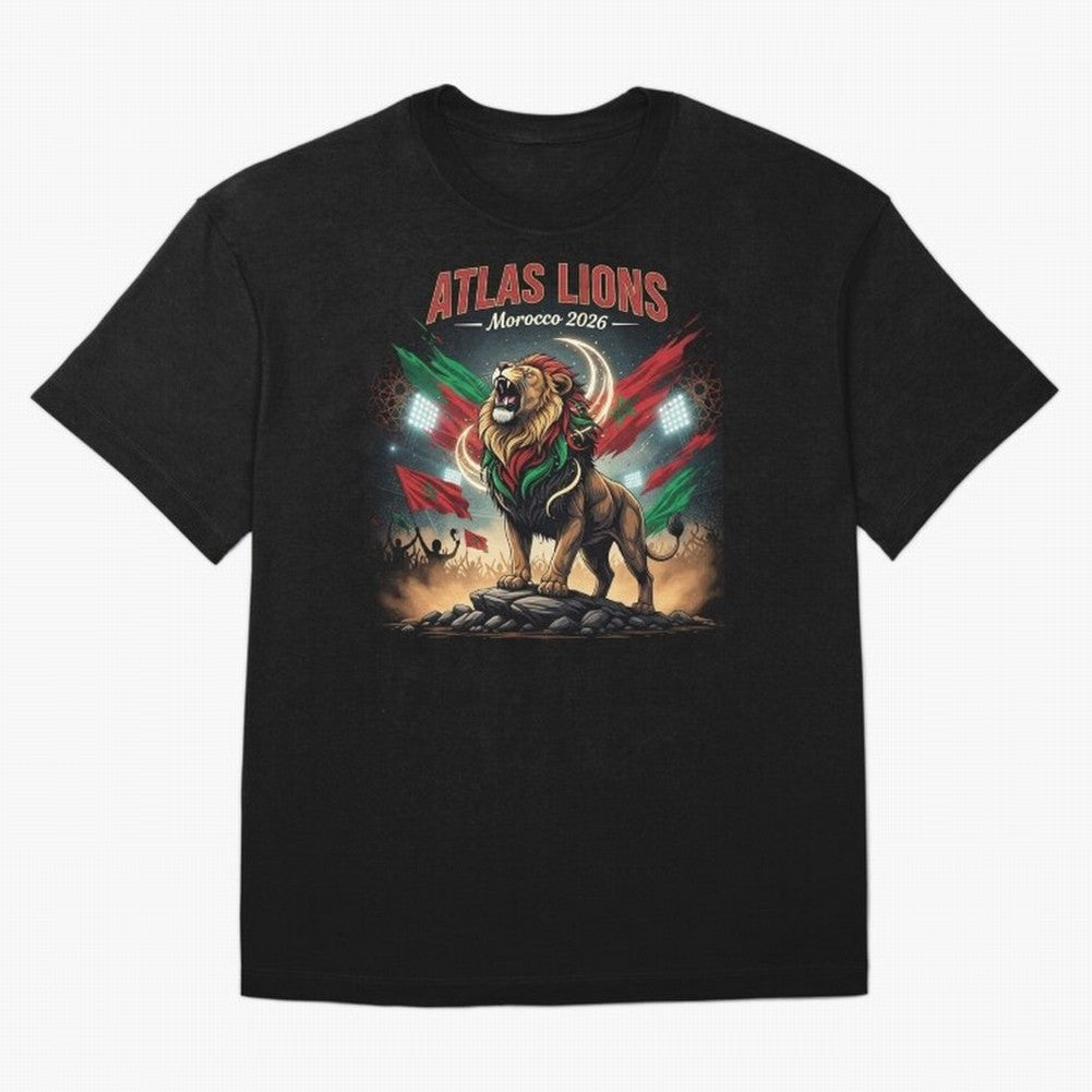 Atlas Lions - Morocco Football Team ready for the World Cup Classic T-Shirt Remember Iconic Moments from FIFA World Cup 2026 for Fans of Haaland and Mbappe and Spain, Bringing Classic Soccer Heritage, Championship Pressure, Fan Loyalty and