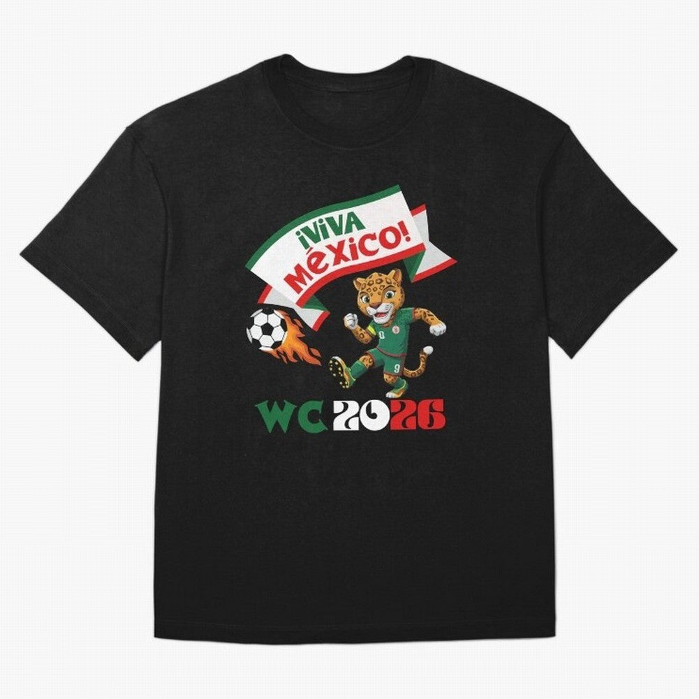 Mexico World Cup 2026 Fan Art Classic T-Shirt Enjoy the Biggest Football Party of Global Football Passion for FIFA World Cup 2026 Group Stage, Celebrating CR7 and Messi, Argentina, France and Brazil, Classic Soccer Heritage, Championship Pressure,
