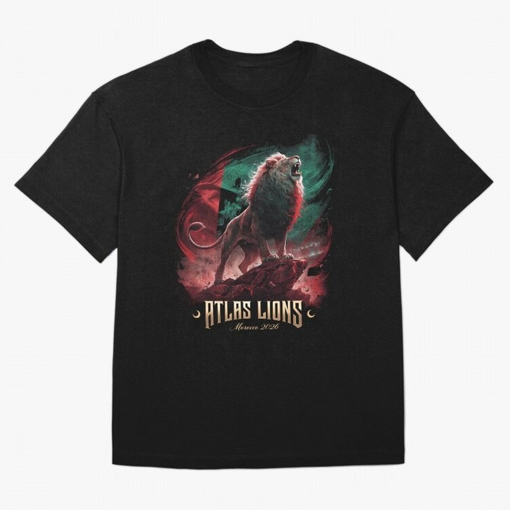Morocco - The Atlas Lions Classic T-Shirt Show Your Stadium Side during the FIFA World Cup 2026 USA Canada Mexico Journey through Mbappe Highlights, Argentina, France and Brazil Pride, Goal Celebration Energy, Supporter Heritage, Football Icons and