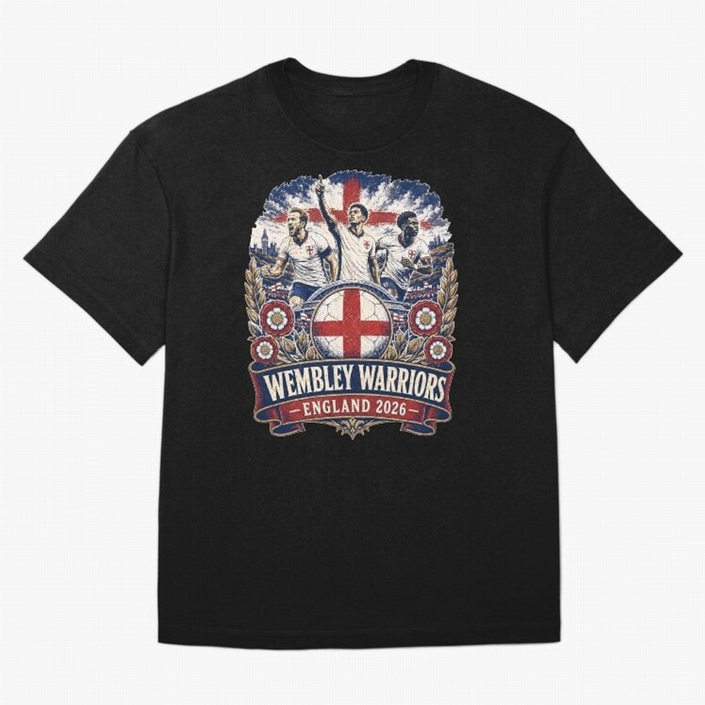 Wembley Warriors Classic T-Shirt Celebrate Football Heritage in Global Football Passion for FIFA World Cup 2026 USA Canada Mexico, Celebrating Messi and Cristiano Ronaldo, Argentina, Classic Soccer Heritage, Championship Pressure, Fan Loyalty and