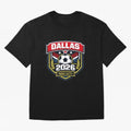 Dallas 2026 Host City Emblem with Laurel Classic T-Shirt Keep Football History Alive during Match Day Hype around FIFA World Cup 2026 USA Canada Mexico, CR7 and Messi, Spain and Netherlands, Football History, Final Match Energy, Crowd Noise and