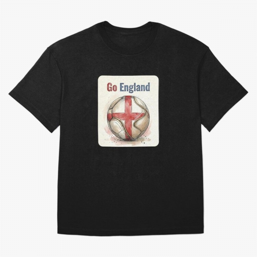 Go England Soccer Ball Flag | English Football Fan Graphic Tee Classic T-Shirt Capture FIFA World Cup 2026 Group Stage Connected to Neymar, Argentina, France and Brazil Energy, Worldwide Fan Energy, Dramatic Goals, Stadium Lights and Championship
