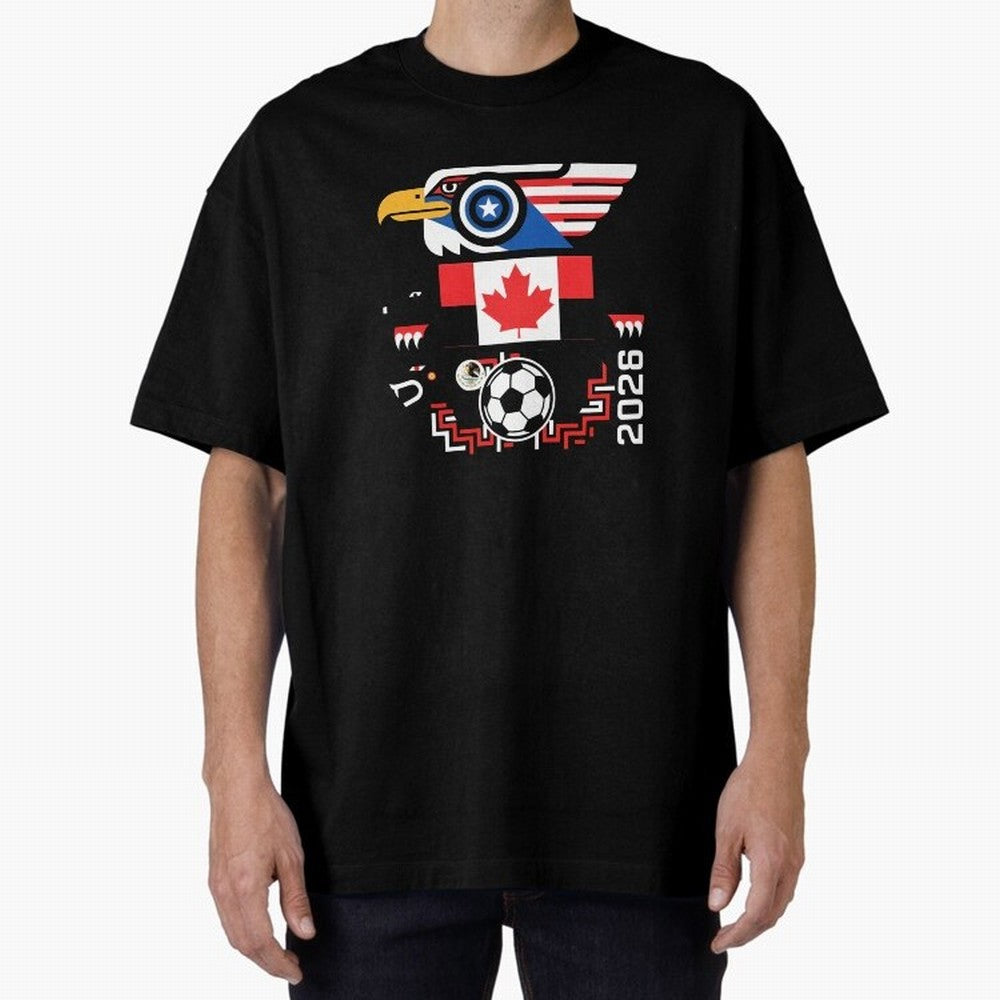 North America Spirit Cup 2026 T-Shirt_82734510 Classic T-Shirt Support the FIFA World Cup 2026 Group Stage Journey through Messi, CR7 and Mbappe Highlights, Brazil, Portugal and Argentina Pride, Vintage Soccer Flavor, Modern Football Stars,