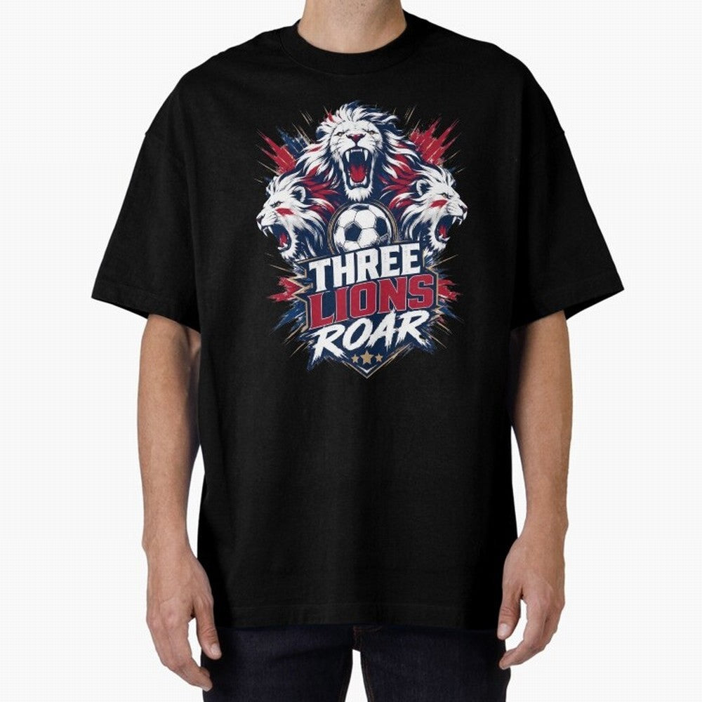 Three Lions Roar England World Cup 26 Tee Classic T-Shirt Celebrate Global Passion for the FIFA World Cup 2026 Journey through CR7 Highlights, Argentina, France and Brazil Pride, Championship Spirit, Famous Goals, Roaring Crowds and International