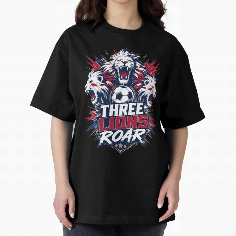 Three Lions Roar England World Cup 26 Tee Classic T-Shirt Celebrate Global Passion for the FIFA World Cup 2026 Journey through CR7 Highlights, Argentina, France and Brazil Pride, Championship Spirit, Famous Goals, Roaring Crowds and International