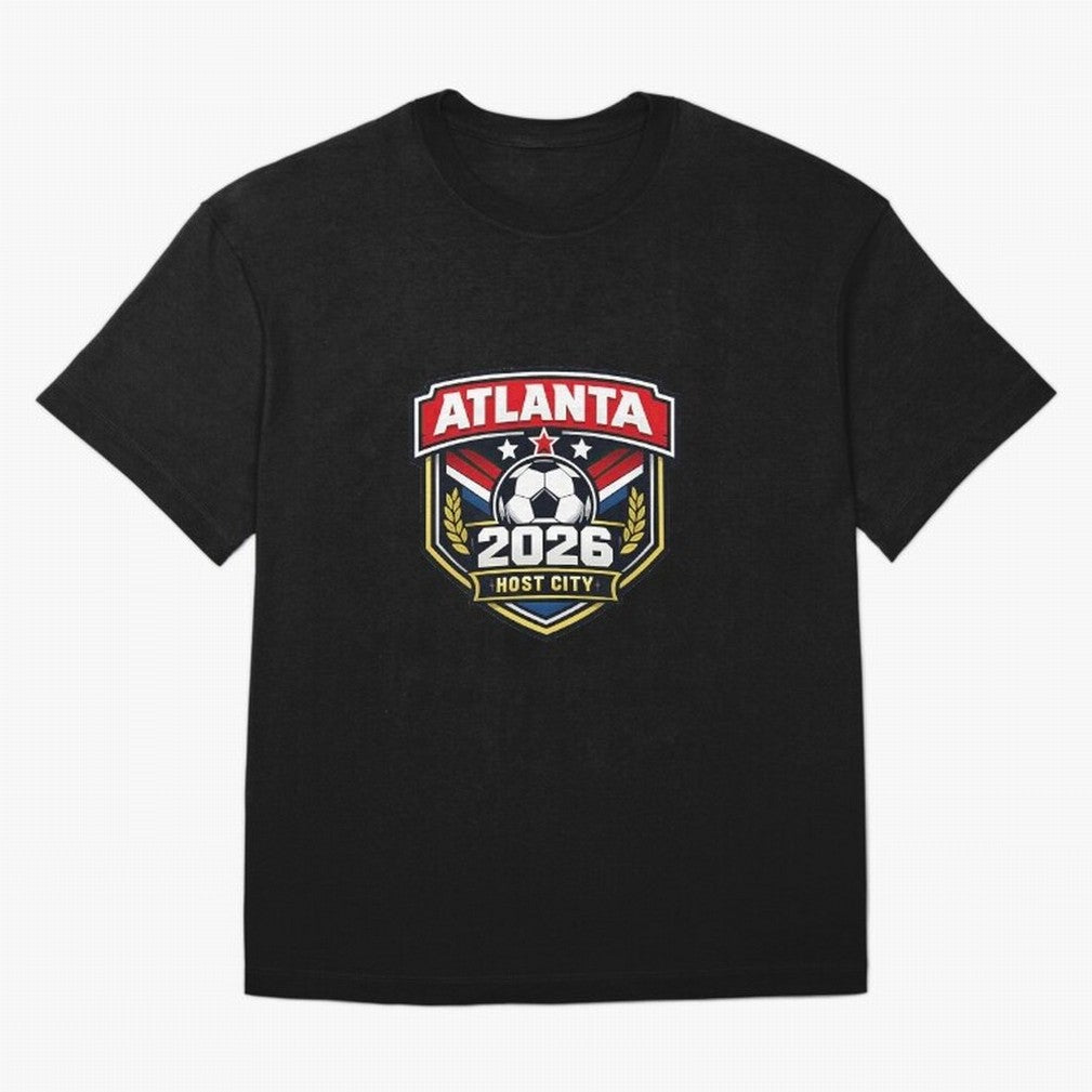 Global Cup 2026 Host City Badge Atlanta Classic T-Shirt Make Your Look Match Global Football Passion for FIFA World Cup 2026, Centered on Messi and Cristiano Ronaldo, France and Portugal, Football Festival Excitement, Trophy Ambitions, Country
