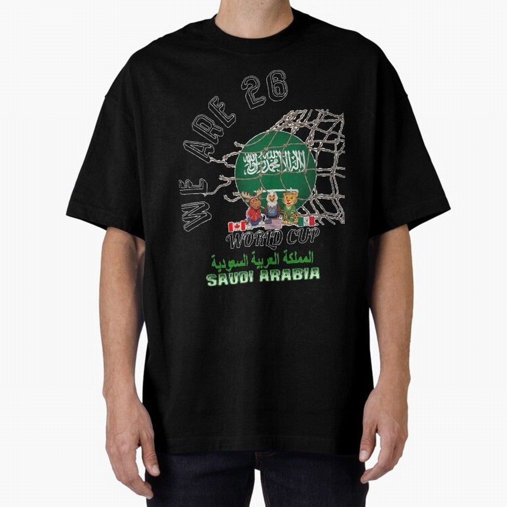 World cup 26 - Saudi Arabia Classic T-Shirt Show Up for the Glory of FIFA World Cup 2026 Spirit, with Argentina, France and Brazil, CR7 and Messi, Football Passion, Legendary Performances, Festival Vibes and Supporter Community; Perfect for Fans,