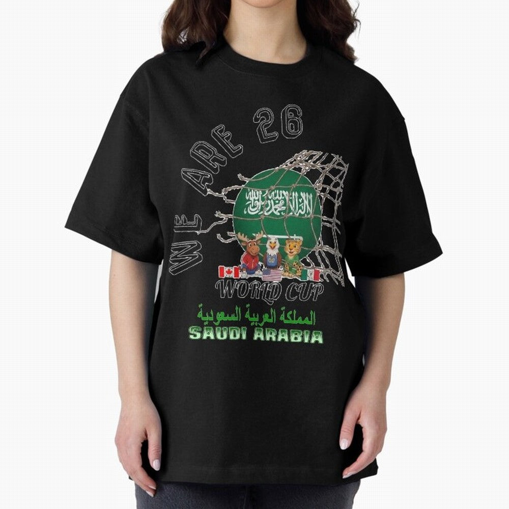 World cup 26 - Saudi Arabia Classic T-Shirt Show Up for the Glory of FIFA World Cup 2026 Spirit, with Argentina, France and Brazil, CR7 and Messi, Football Passion, Legendary Performances, Festival Vibes and Supporter Community; Perfect for Fans,
