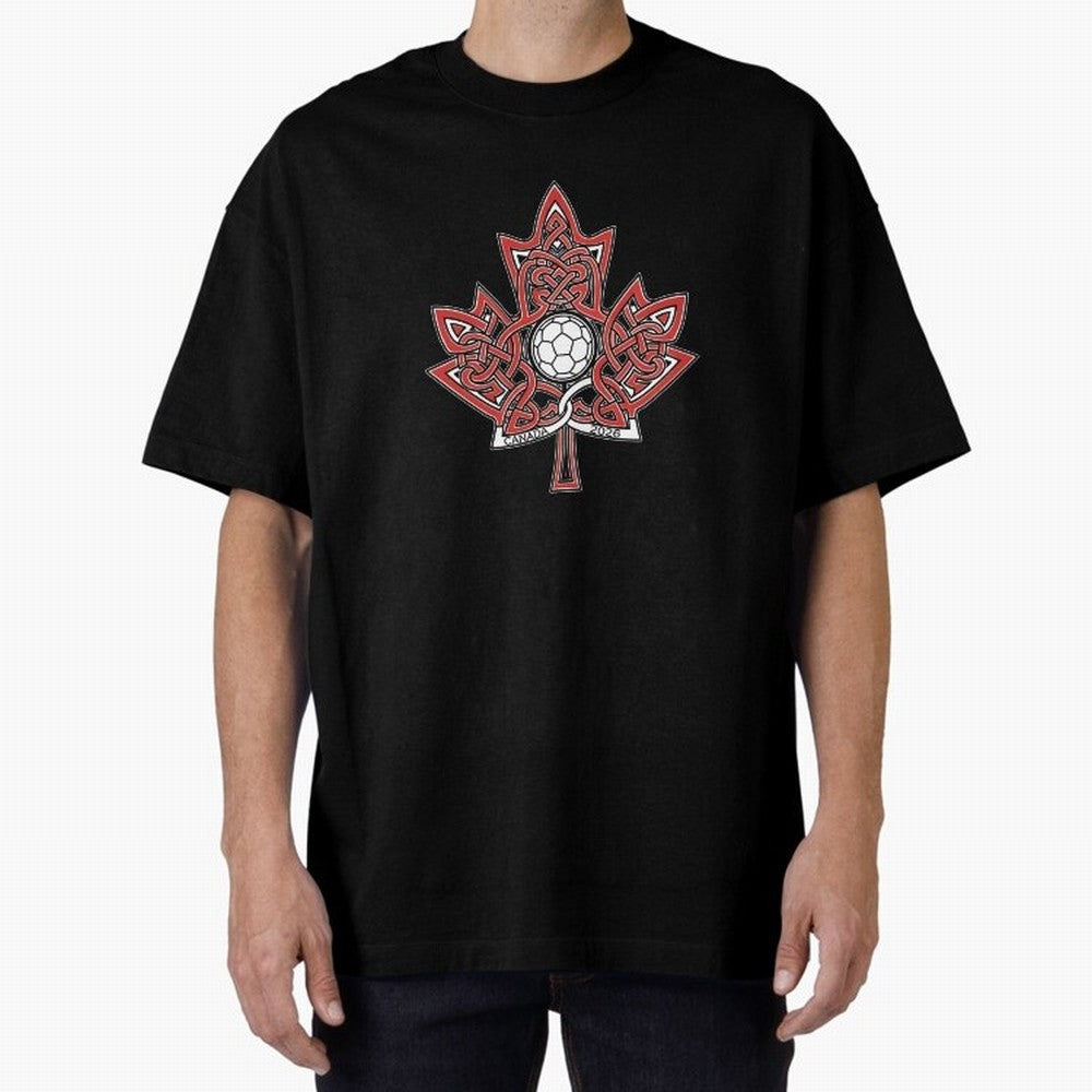 Interwoven Maple Leaf Canada Soccer 2026 T-Shirt_83135197 Classic T-Shirt Celebrate Classic Football Spirit in FIFA World Cup 2026 USA Canada Mexico for Fans of Neymar and France and Portugal, Bringing Global Supporter Spirit, Legendary Goals,