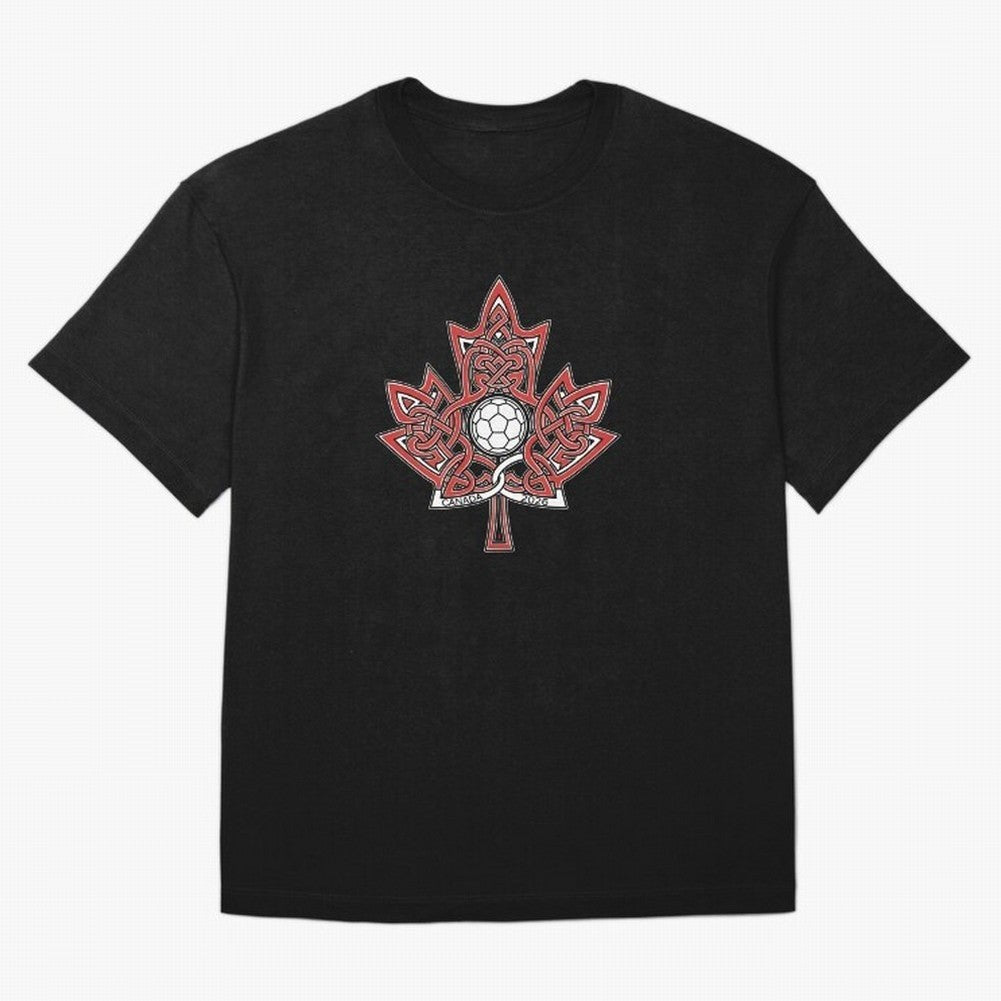 Interwoven Maple Leaf Canada Soccer 2026 T-Shirt_83135197 Classic T-Shirt Join the Countdown to FIFA World Cup 2026 for Fans of Neymar, Haaland and Cristiano Ronaldo and Portugal, Spain and Germany, Bringing Classic Soccer Heritage, Championship