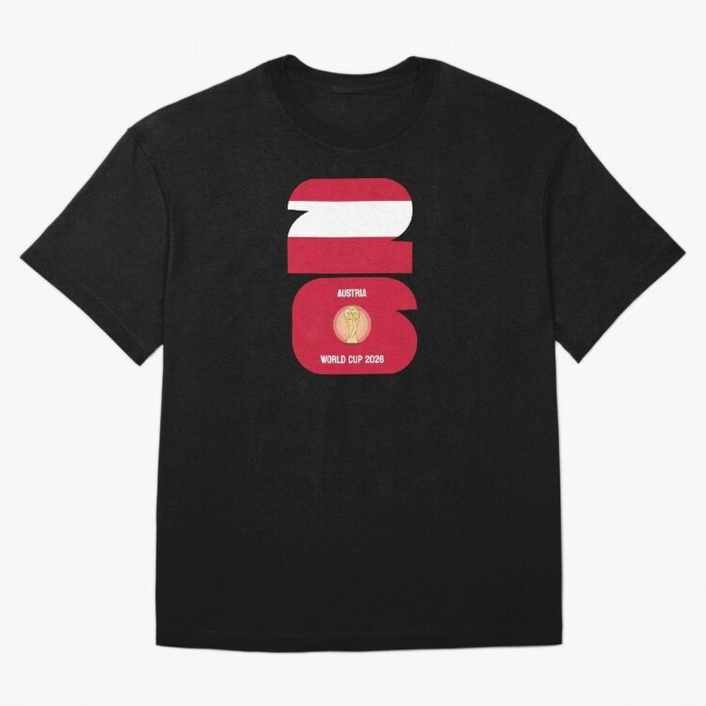 Austria: World Cup 2026 Classic T-Shirt Showcase FIFA World Cup 2026 Spirit, Driven by Argentina and Brazil, Neymar, Haaland and Cristiano Ronaldo, Sports Nostalgia, International Competition, Famous Players and Unforgettable Victories; Made for