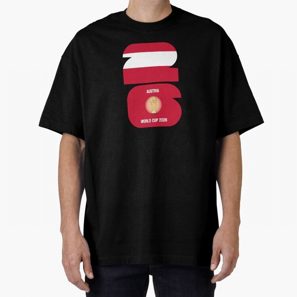 Austria: World Cup 2026 Classic T-Shirt Showcase FIFA World Cup 2026 Spirit, Driven by Argentina and Brazil, Neymar, Haaland and Cristiano Ronaldo, Sports Nostalgia, International Competition, Famous Players and Unforgettable Victories; Made for