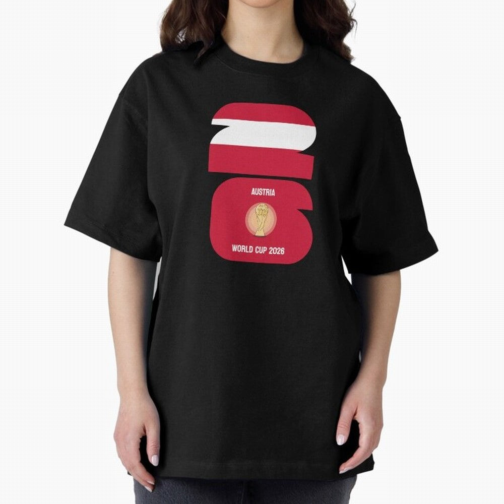 Austria: World Cup 2026 Classic T-Shirt Showcase FIFA World Cup 2026 Spirit, Driven by Argentina and Brazil, Neymar, Haaland and Cristiano Ronaldo, Sports Nostalgia, International Competition, Famous Players and Unforgettable Victories; Made for