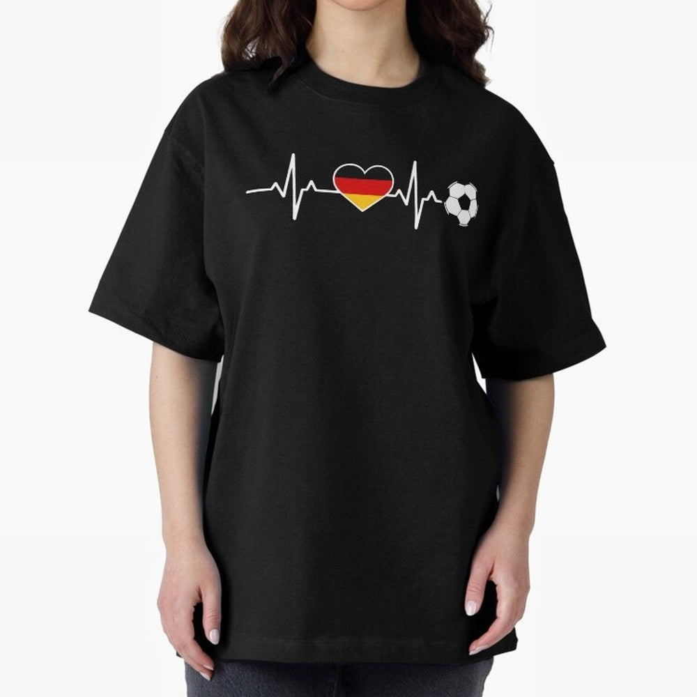 Germany Football Heartbeat | Deutschland Soccer Fan EKG Classic T-Shirt Bring Global Tournament Vibes to Match Day Hype around FIFA World Cup 2026 USA Canada Mexico, CR7 and Messi, England and Germany, Game Day Rituals, Football Legends, Country