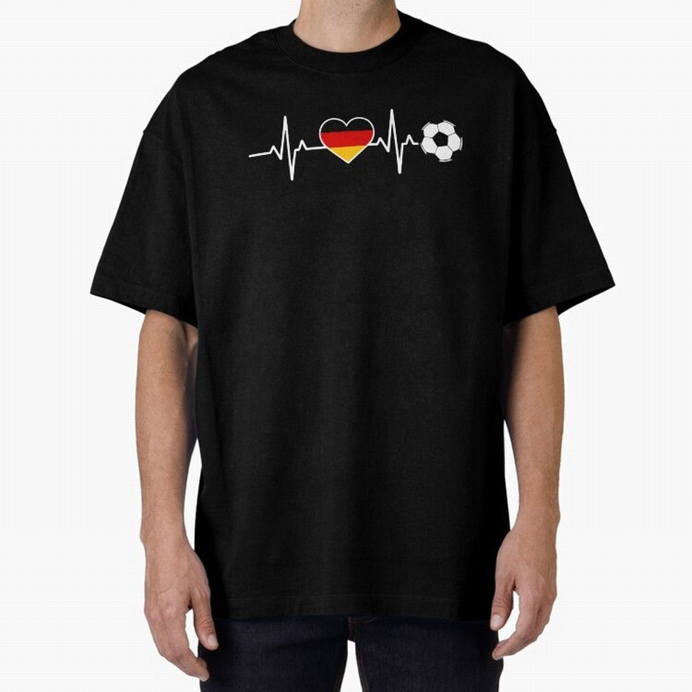 Germany Football Heartbeat | Deutschland Soccer Fan EKG Classic T-Shirt Bring Global Tournament Vibes to Match Day Hype around FIFA World Cup 2026 USA Canada Mexico, CR7 and Messi, England and Germany, Game Day Rituals, Football Legends, Country