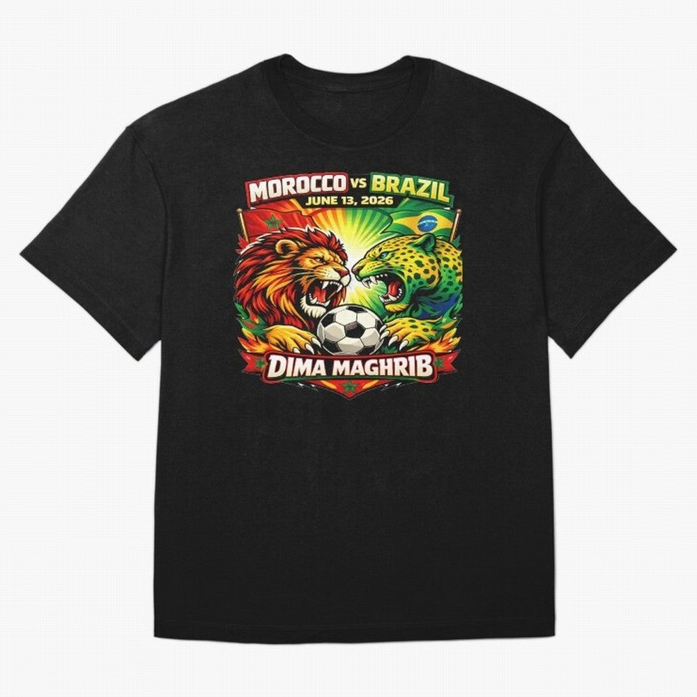 World Cup 2026, Dima Maghrib, June 13, 2026, We Are Morocco, Go Morocco, Morocco vs Brazil, Morocco World Cup 2026, World Morocco, Maghrib Classic T-Shirt Represent the Passion of FIFA World Cup 2026 Spirit, Capturing Portugal, Spain and Germany,