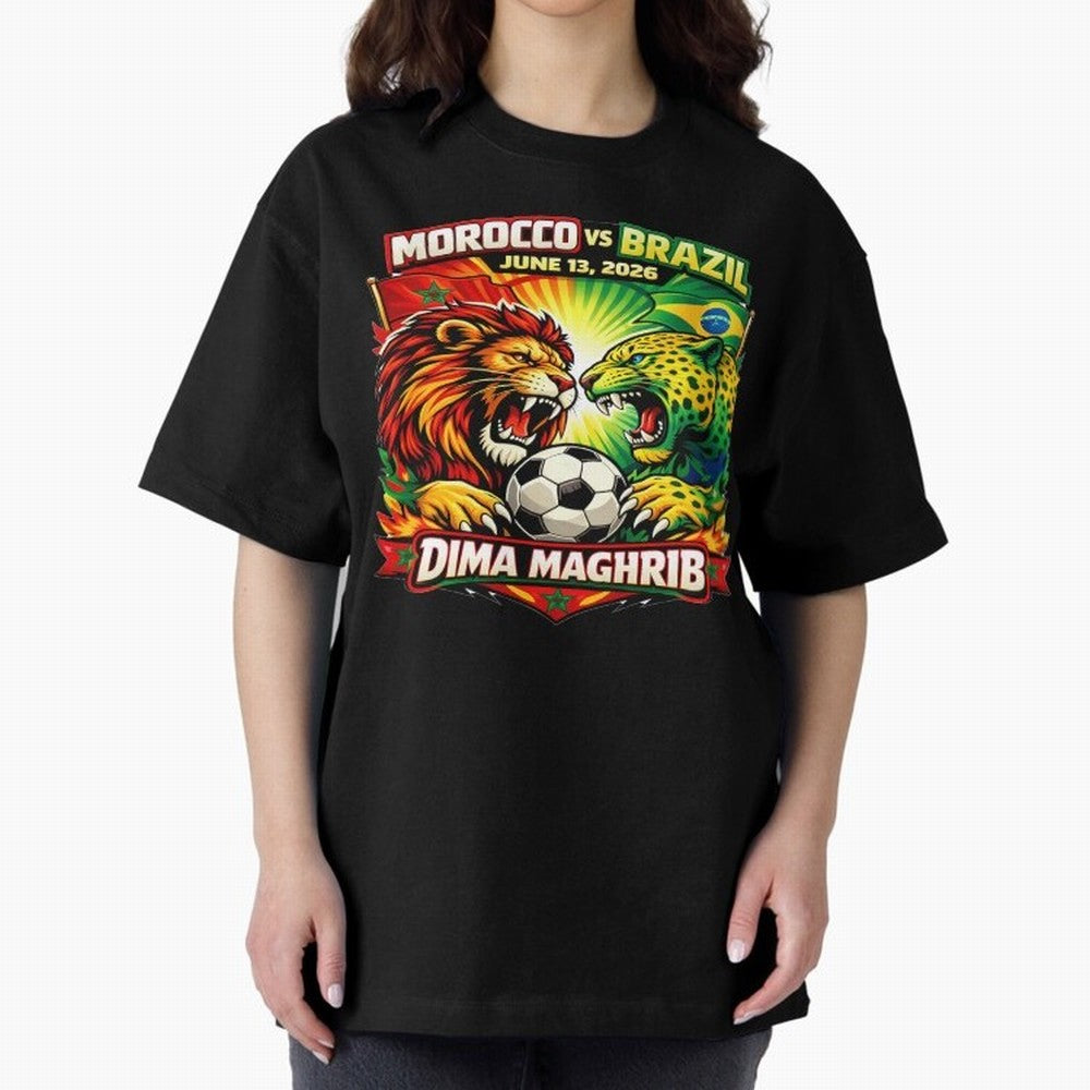World Cup 2026, Dima Maghrib, June 13, 2026, We Are Morocco, Go Morocco, Morocco vs Brazil, Morocco World Cup 2026, World Morocco, Maghrib Classic T-Shirt Represent the Passion of FIFA World Cup 2026 Spirit, Capturing Portugal, Spain and Germany,