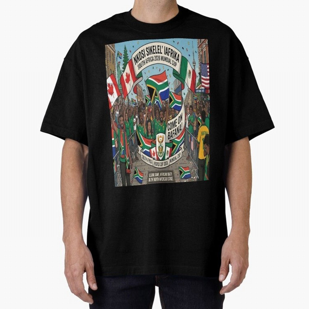 Soiuth Africa Classic T-Shirt Step into Global Football Passion for FIFA World Cup 2026 USA Canada Mexico, Capturing Messi and Cristiano Ronaldo, France, Classic Soccer Heritage, Championship Pressure, Fan Loyalty and International Pride; Perfect