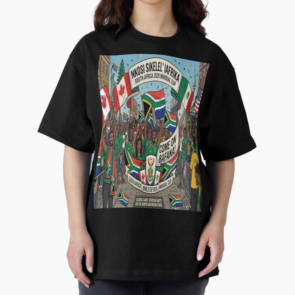 Soiuth Africa Classic T-Shirt Step into Global Football Passion for FIFA World Cup 2026 USA Canada Mexico, Capturing Messi and Cristiano Ronaldo, France, Classic Soccer Heritage, Championship Pressure, Fan Loyalty and International Pride; Perfect