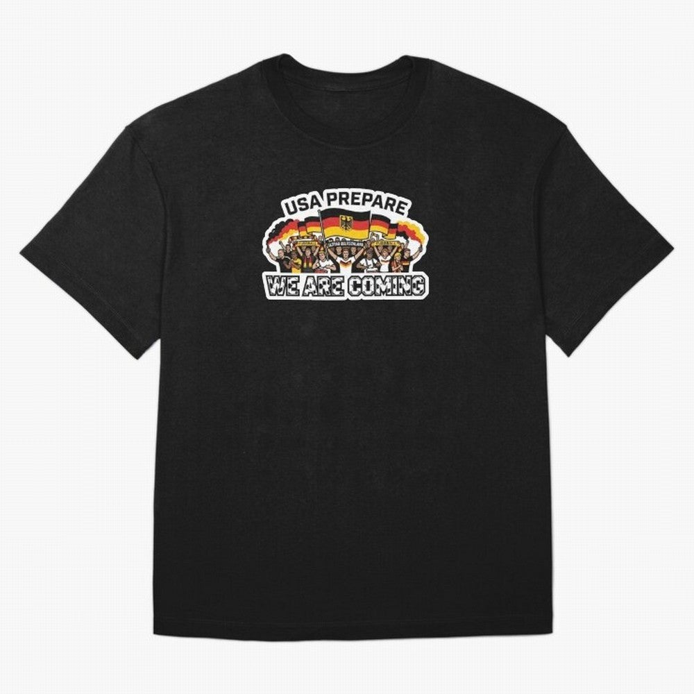 Germany Soccer Fans 2026 Sticker We Are Coming Classic T-Shirt Keep the Legacy of FIFA World Cup 2026 Highlighting CR7 and Messi, Brazil, Portugal and Argentina Energy, Game Day Rituals, Football Legends, Country Pride and the Road to the Final;
