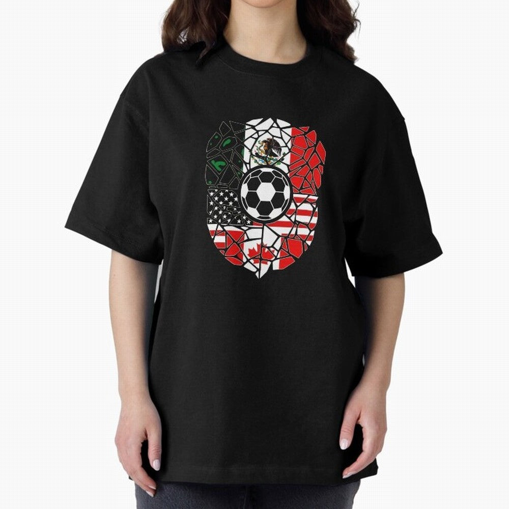 Mosaic Soccer Crest USA Canada Mexico Unity 2026 T-Shirt_82794688 Classic T-Shirt Relive the Noise and Pride of Match Day Hype around FIFA World Cup 2026 USA Canada Mexico, Messi, CR7 and Mbappe, Argentina and Brazil, Retro Football Energy, Iconic