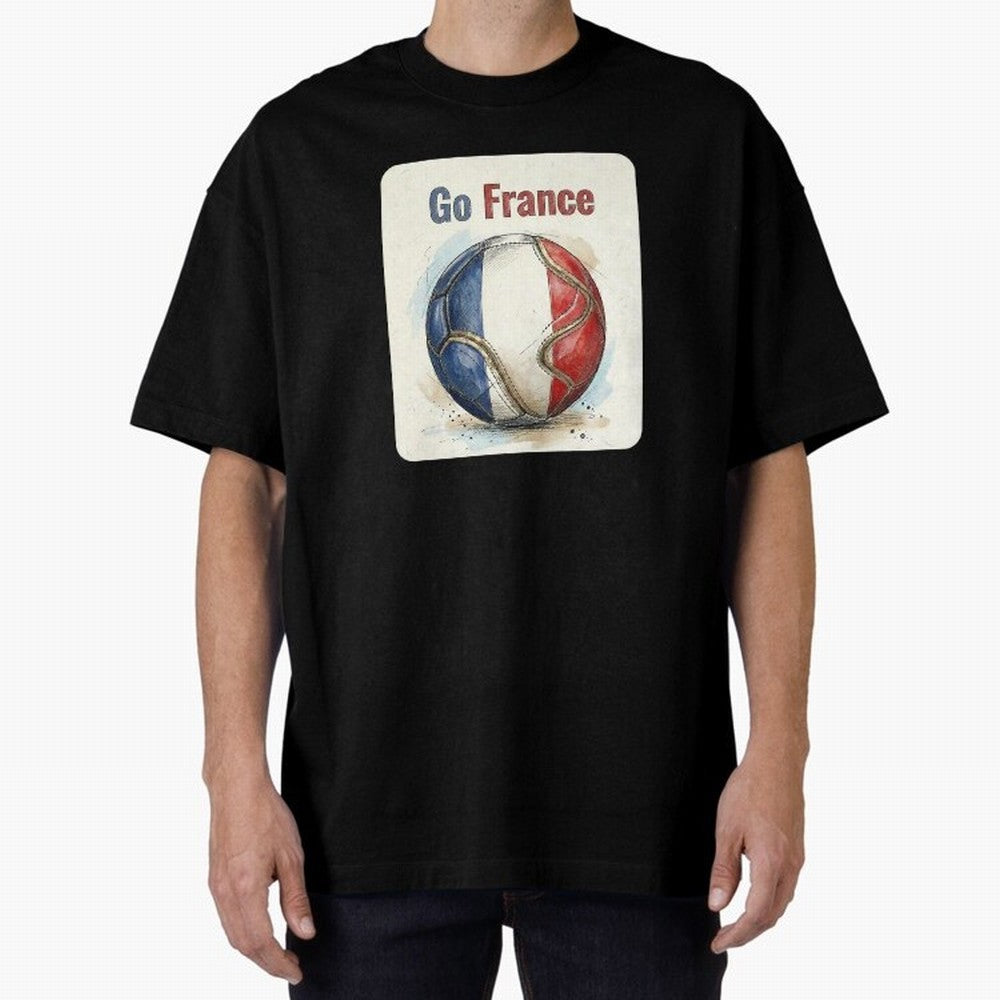 Go France Soccer Ball Flag | French Football Fan Graphic Tee Classic T-Shirt Celebrate the FIFA World Cup 2026 Journey through Cristiano Ronaldo, Haaland and CR7 Highlights, England, France and Netherlands Pride, Retro Football Energy, Iconic