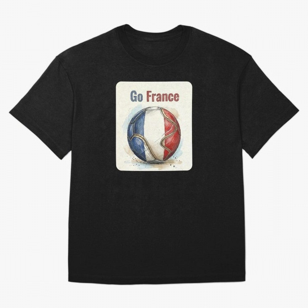 Go France Soccer Ball Flag | French Football Fan Graphic Tee Classic T-Shirt Celebrate the FIFA World Cup 2026 Journey through Cristiano Ronaldo, Haaland and CR7 Highlights, England, France and Netherlands Pride, Retro Football Energy, Iconic