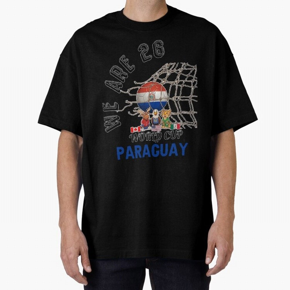 World cup 26 - Paraguay Classic T-Shirt Cheer for FIFA World Cup 2026 Spirit, Highlighting Portugal, Messi, CR7 and Mbappe, Championship Spirit, Famous Goals, Roaring Crowds and International Football Unity; Ideal for Fans Who Follow Messi,