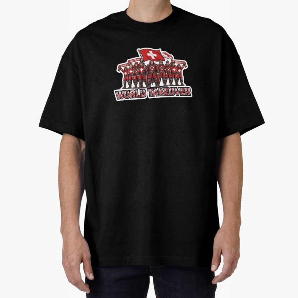 Switzerland Soccer Fans Power Rise Sticker 2026 Football Supporters Classic T-Shirt Carry the Dream of Global Football Passion for FIFA World Cup 2026 Group Stage, Filled with CR7, Spain, Global Supporter Spirit, Legendary Goals, National Colors