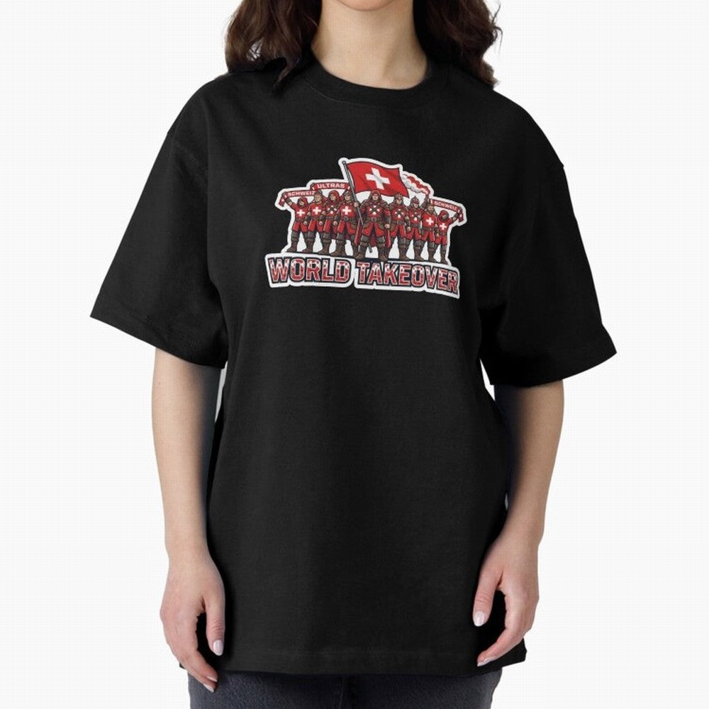 Switzerland Soccer Fans Power Rise Sticker 2026 Football Supporters Classic T-Shirt Carry the Dream of Global Football Passion for FIFA World Cup 2026 Group Stage, Filled with CR7, Spain, Global Supporter Spirit, Legendary Goals, National Colors