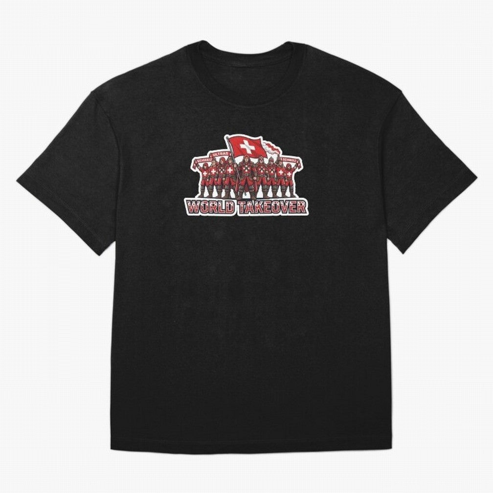 Switzerland Soccer Fans Power Rise Sticker 2026 Football Supporters Classic T-Shirt Carry the Dream of Global Football Passion for FIFA World Cup 2026 Group Stage, Filled with CR7, Spain, Global Supporter Spirit, Legendary Goals, National Colors