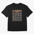 Sixteen Stadiums for 2026 World Cup Classic T-Shirt Support Iconic Players in the FIFA World Cup 2026 Group Stage Journey through CR7 and Messi Highlights, Brazil, Portugal and Argentina Pride, Football History, Final Match Energy, Crowd Noise and