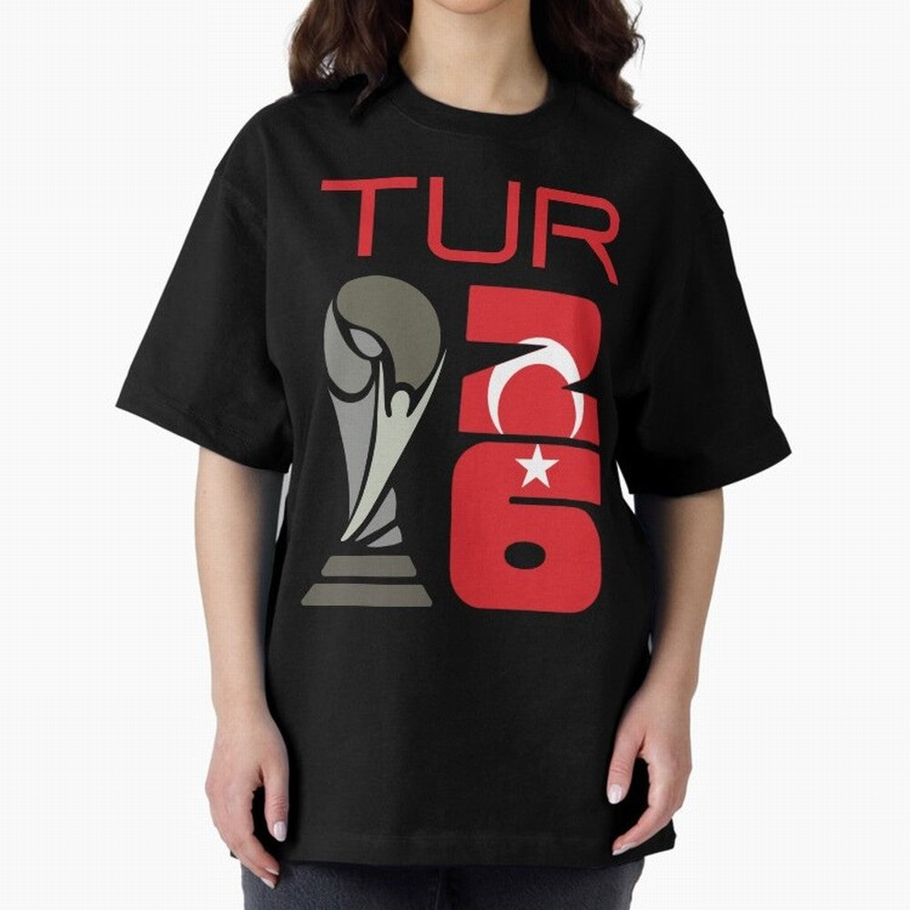 Turkey 2026 Soccer World Cup Trophy Turkish Flag Design Classic T-Shirt Turn Every Weekend Toward Match Day Hype around FIFA World Cup 2026 Group Stage, Messi, Neymar and Mbappe, Portugal, Spain and Germany, Vintage Soccer Flavor, Modern Football